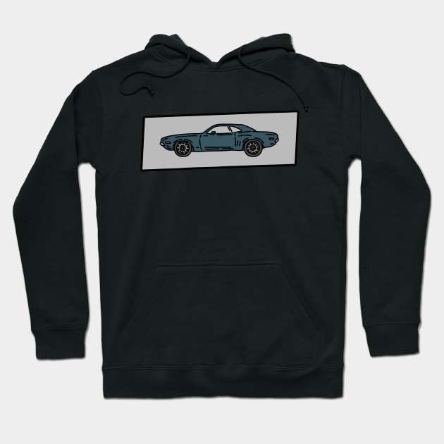 vintage muscle car hand drawn Hoodie by fokaction